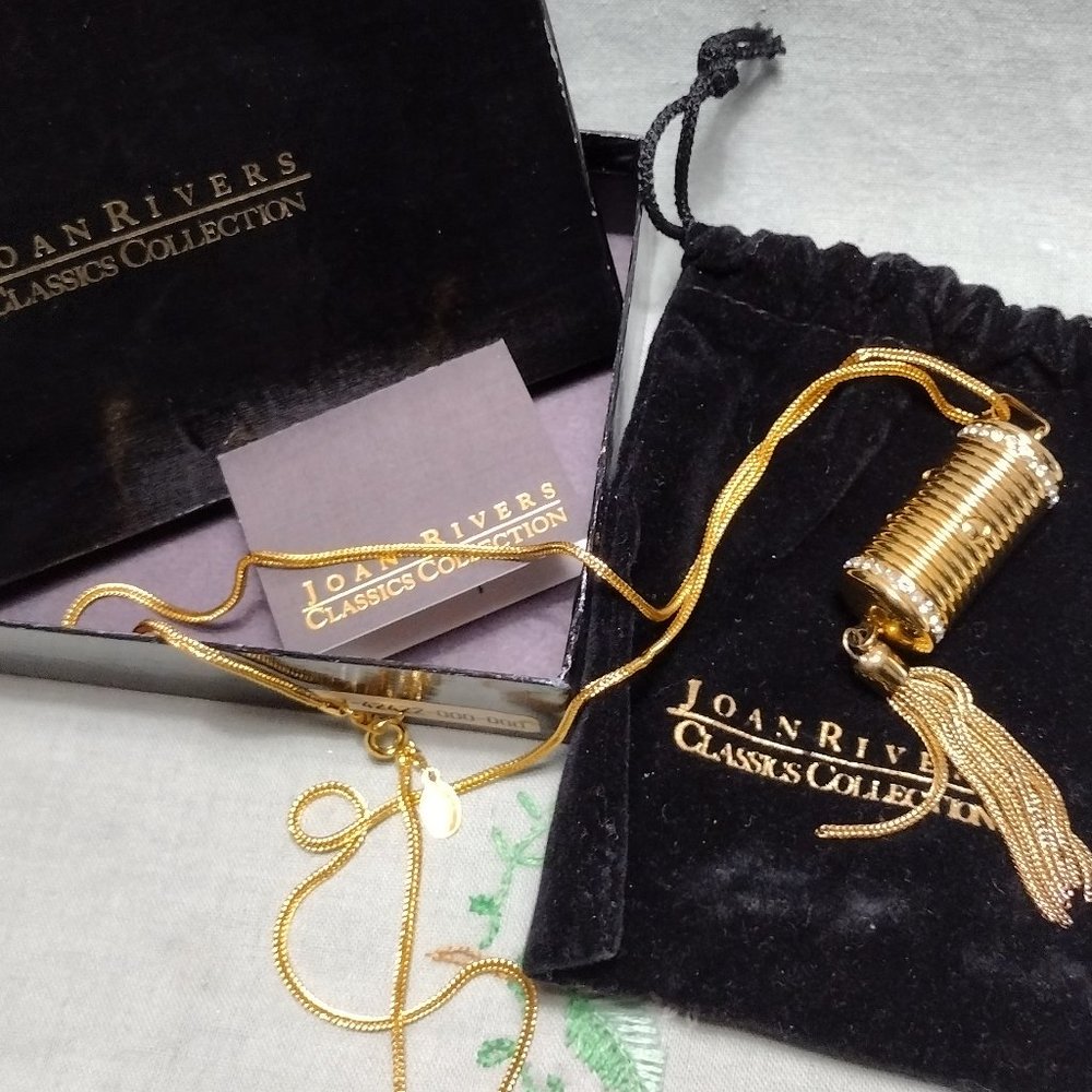 Joan Rivers Tassel Hidden Watch Pendant Necklace